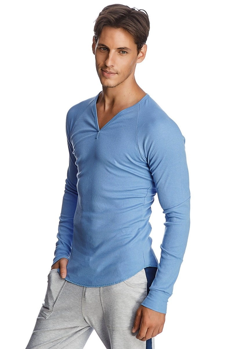 Thermal V-Neck Long Sleeve (Ice Blue)