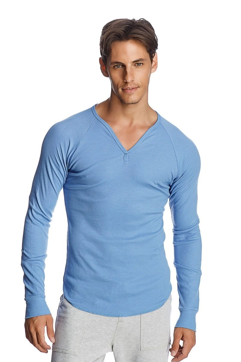 Thermal V-Neck Long Sleeve (Ice Blue)