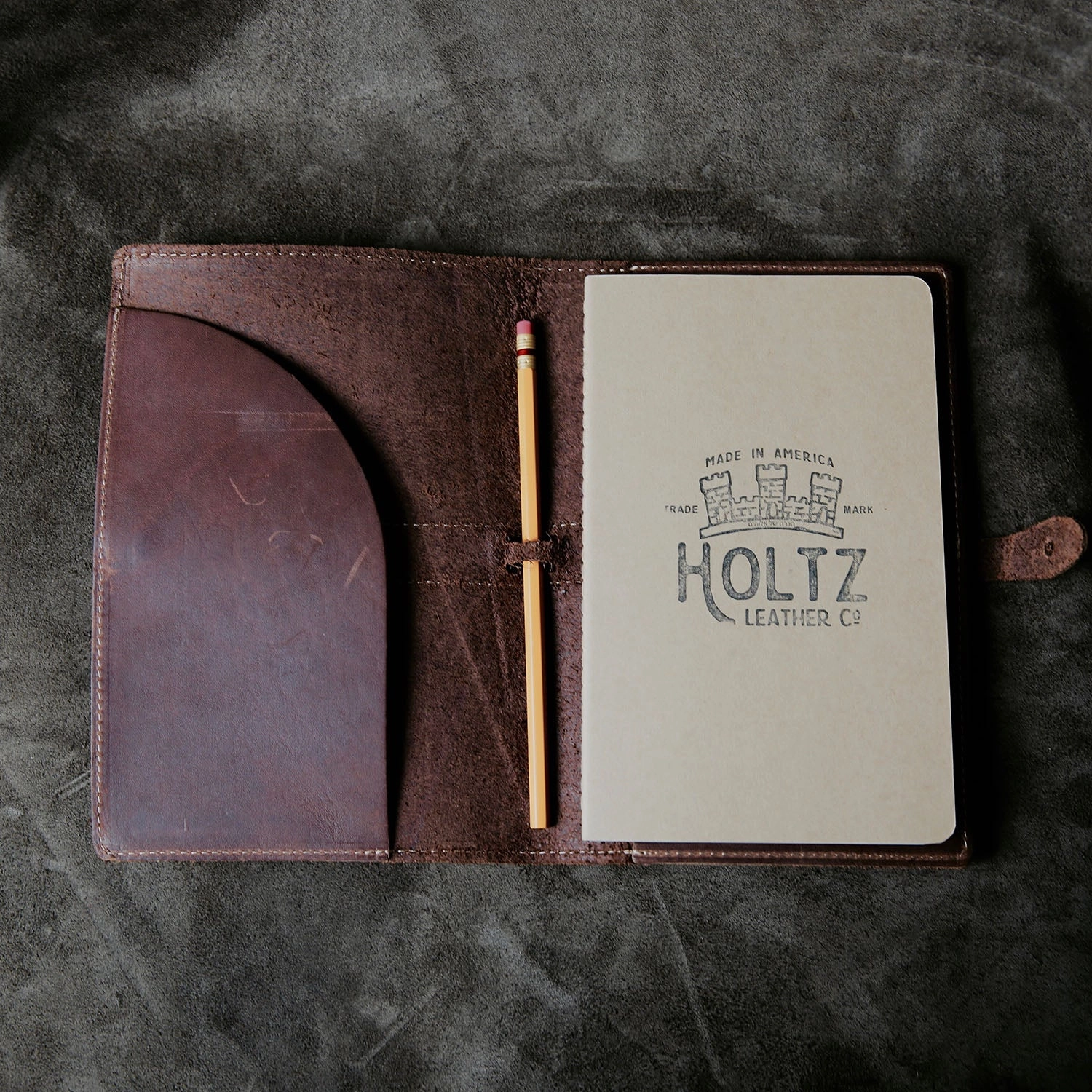 Your Logo   Our Leather - The Inventor Fine Leather A5 Moleskine Journal Diary - Custom Logo and Corporate Gifting
