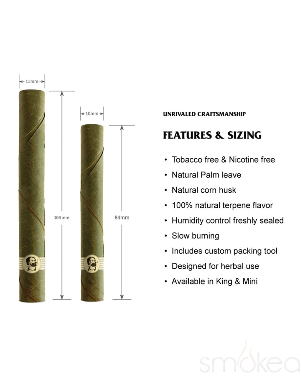 Zig Zag Mini Palm Rolls (5-Pack)